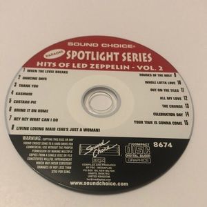 Led Zeppelin Sound Choice Karaoke CDG